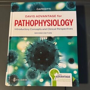 Davis Advantage for Pathophysiology Textbook - Teal/White/Red